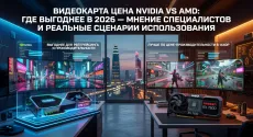 Видеокарта цена NVIDIA vs AMD: где выгоднее в 2026 — мнение специалистов и реальные сценарии использования